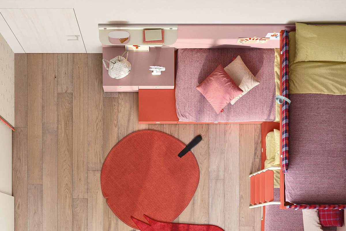 Cameretta moderna Top Lops Nidi Kids Progetto 10 2