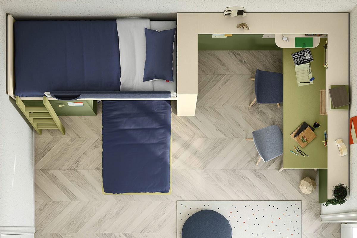 Cameretta moderna Top Lops Nidi Kids Progetto 11 2