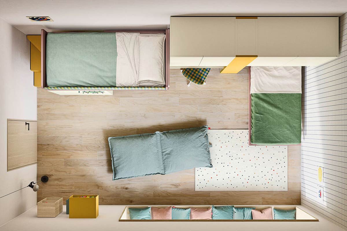 Cameretta moderna Top Lops Nidi Kids Progetto 16 1