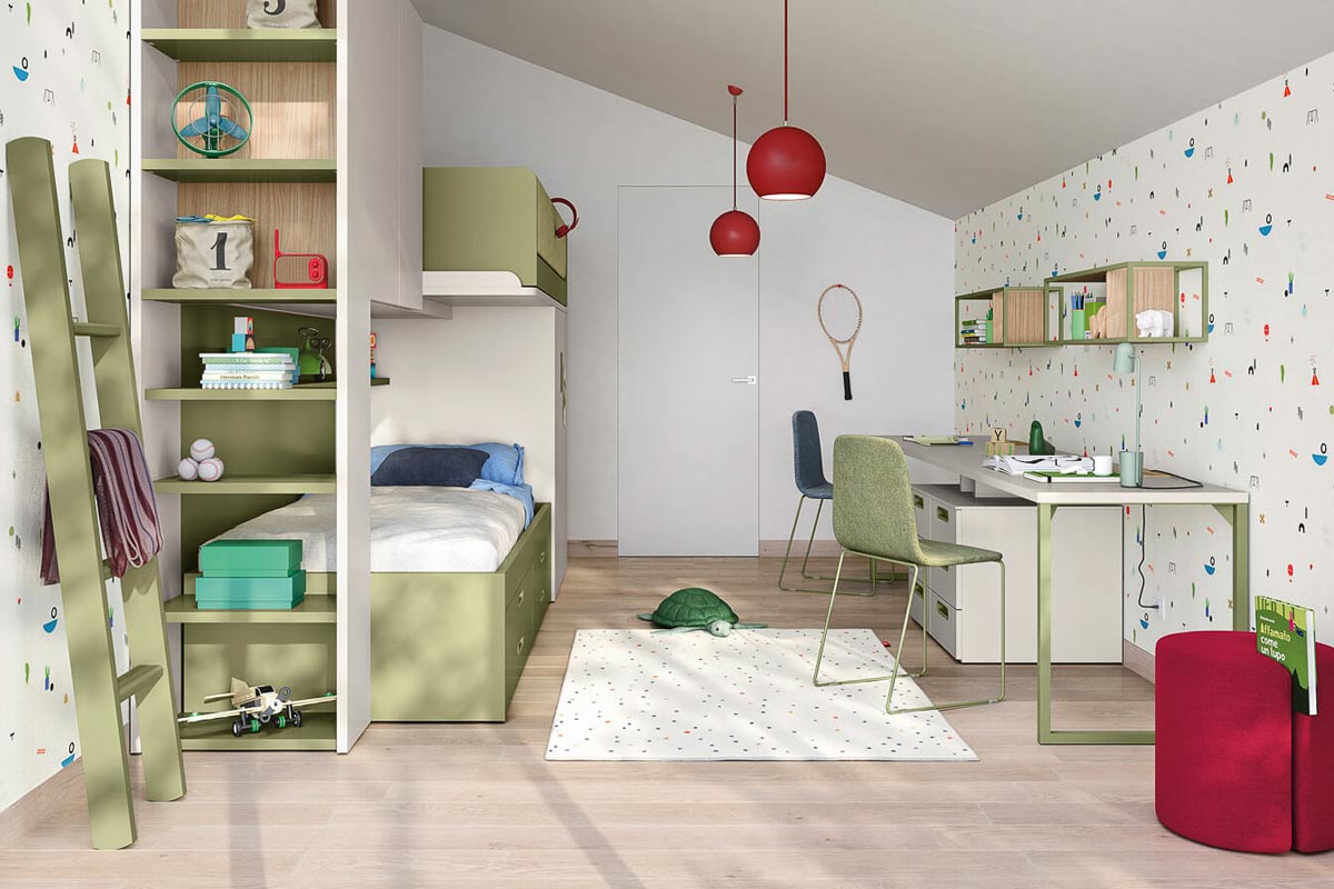 Cameretta moderna Top Lops Nidi Kids Progetto 17 1