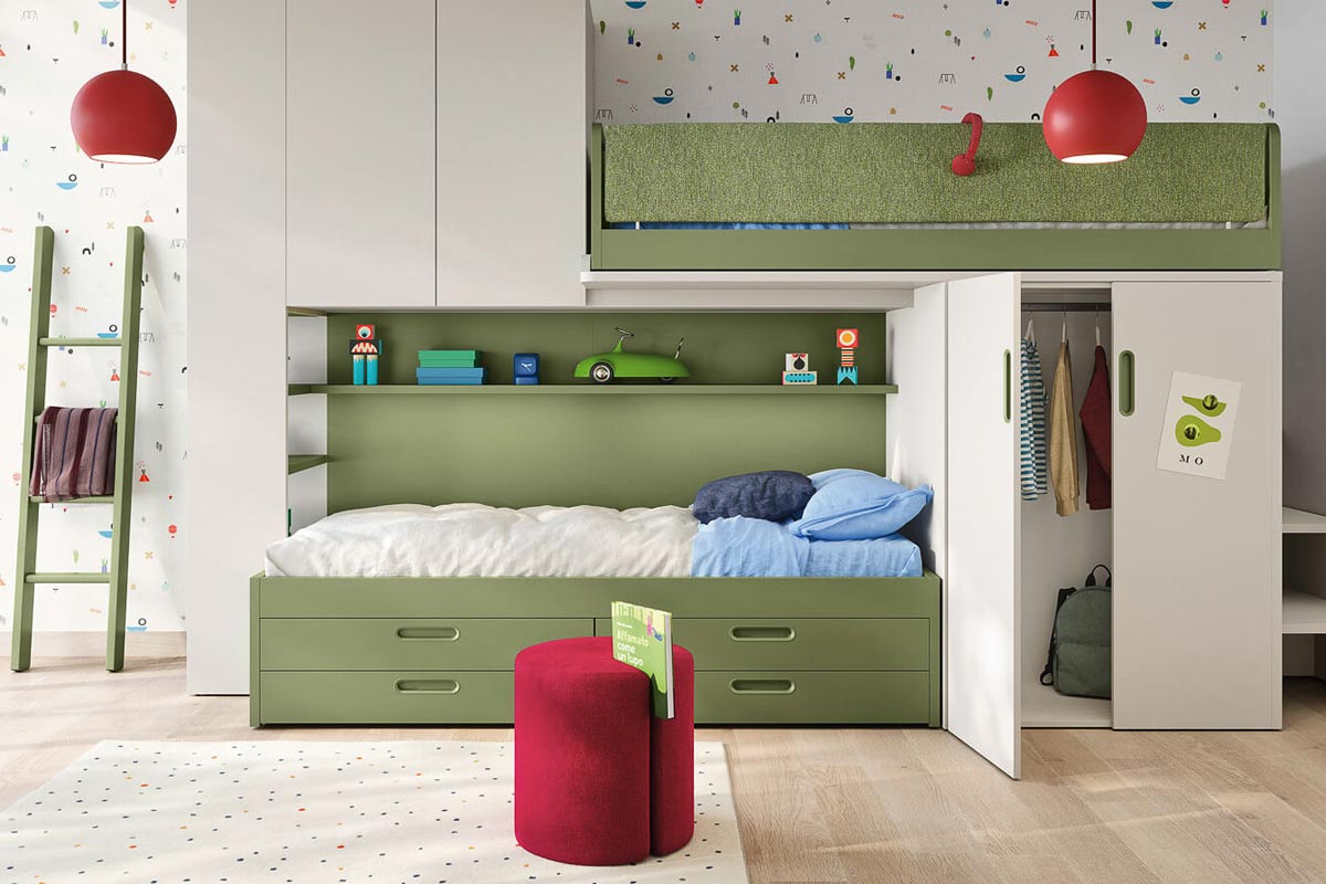 Cameretta moderna Top Lops Nidi Kids Progetto 17 3