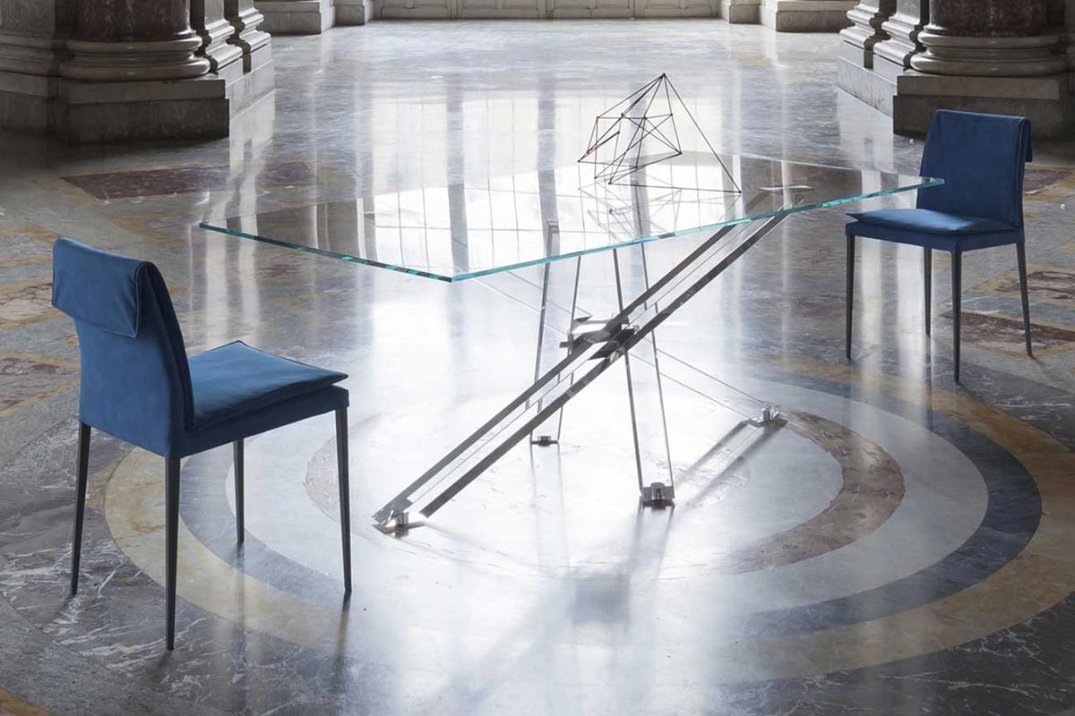 Sedia moderna imbottita Riflessi Mavi 2