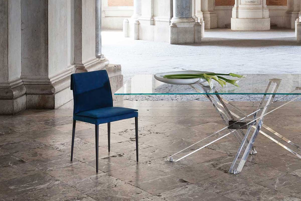 Sedia moderna imbottita Riflessi Mavi 6