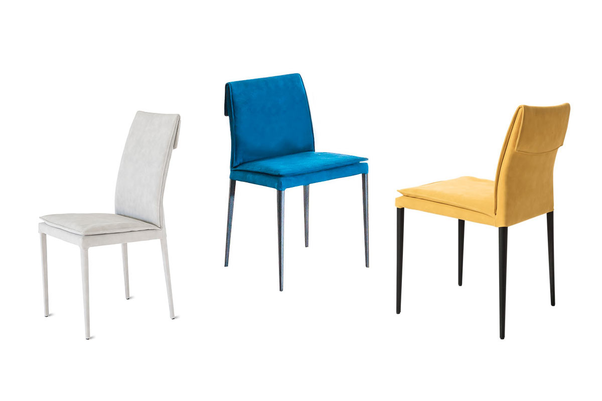 Sedia moderna imbottita Riflessi Mavi 7