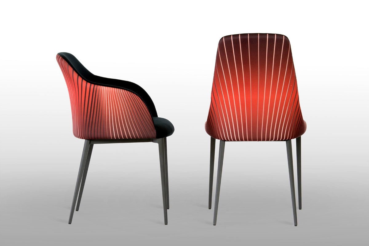 Sedia moderna imbottita Riflessi Sofia 2