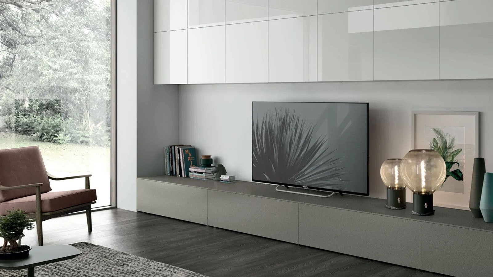 Living moderno componibile Stosa Aliant 1