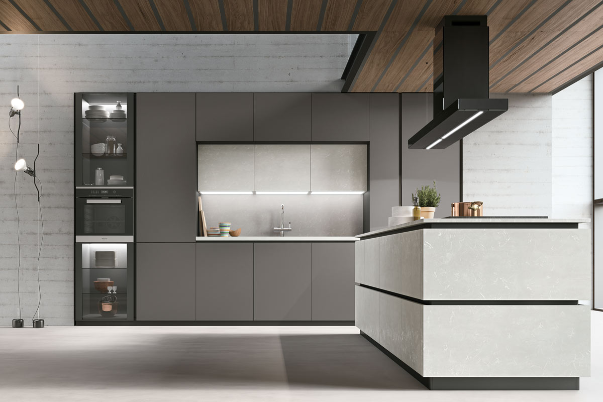 Cucine moderne componibili&nbsp;Stosa&nbsp;Progetto Metropolis 2