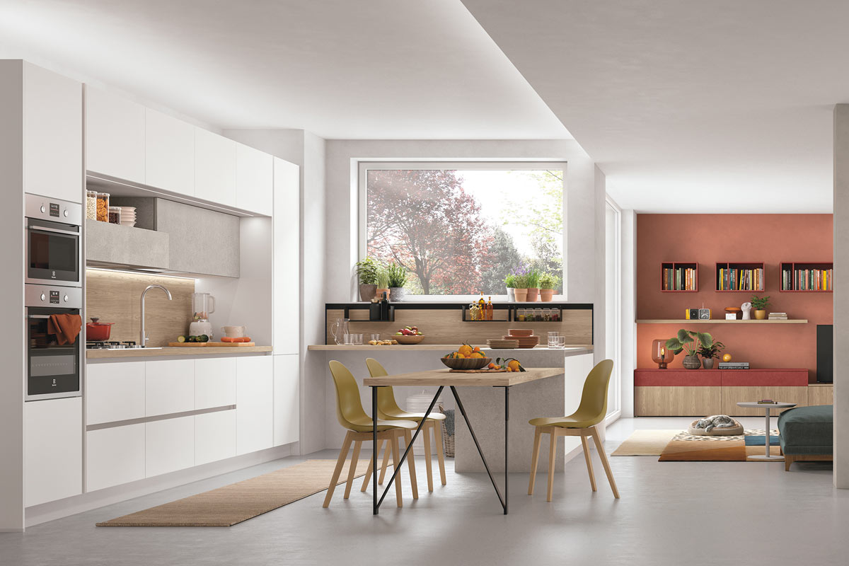 Cucine moderne componibili&nbsp;Stosa&nbsp;Progetto Young 1