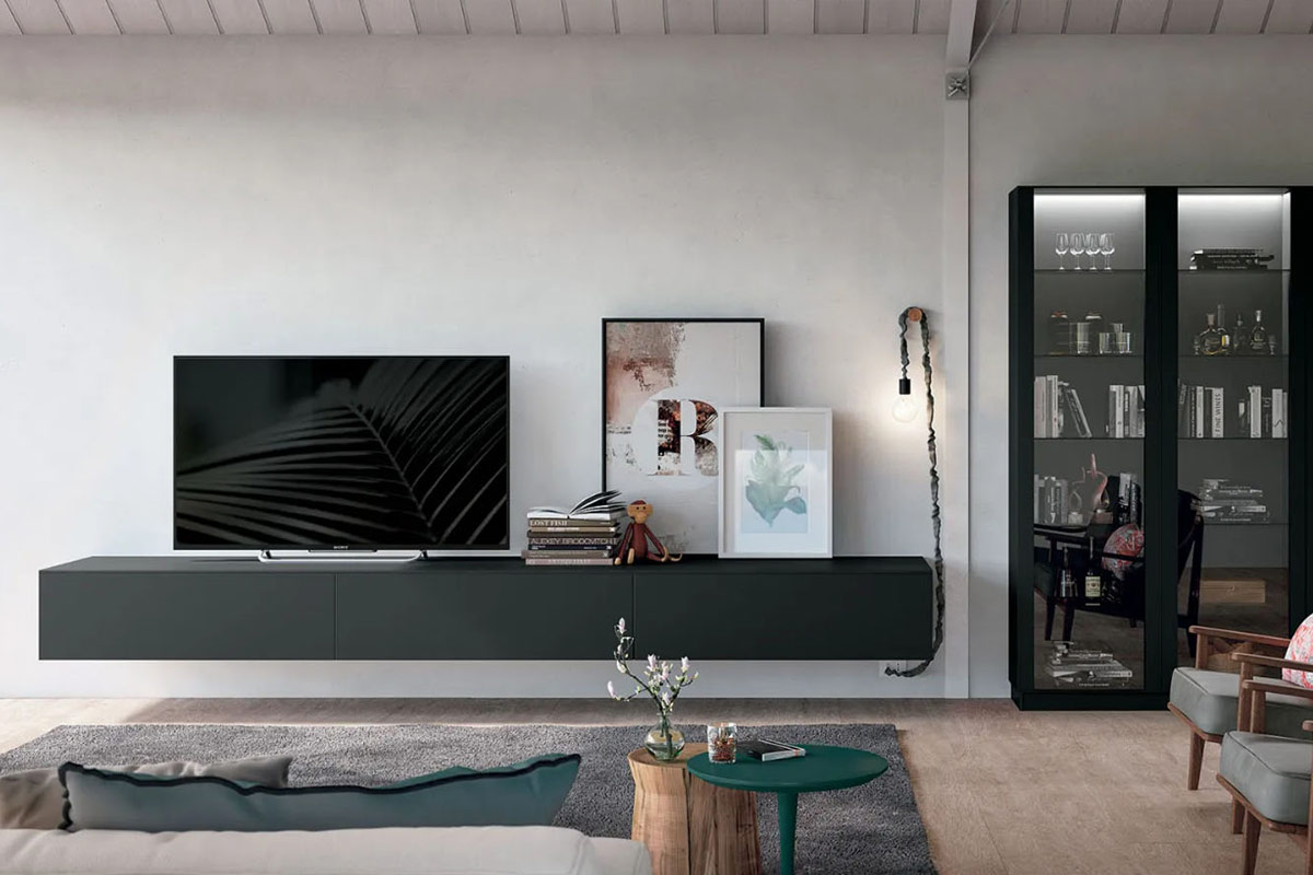 Living moderno componibile Stosa Metropolis 1