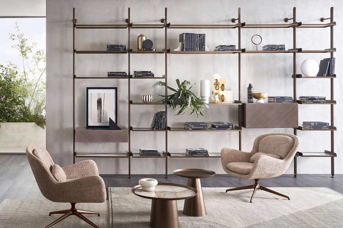 Libreria moderna componibile Riflessi Progetto Techwall 4