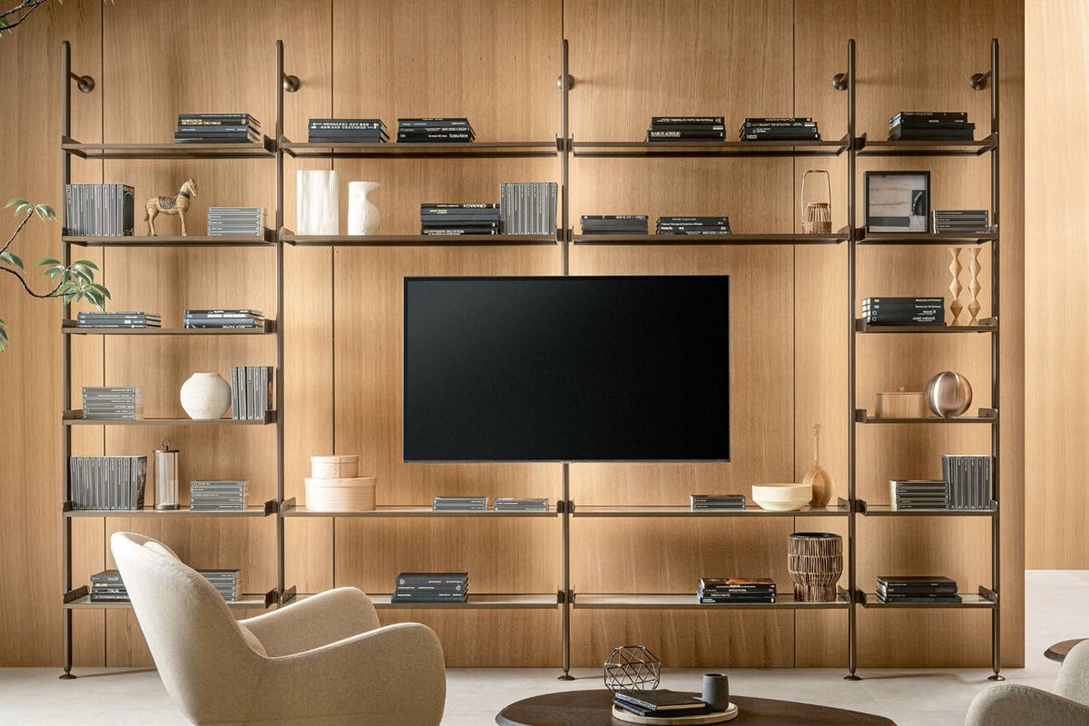 Libreria moderna componibile Riflessi Progetto Techwall