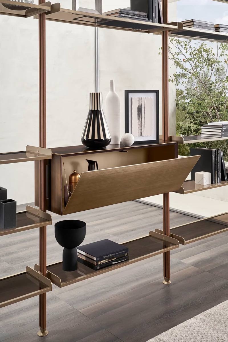 Libreria moderna componibile Riflessi Progetto Techwall 7