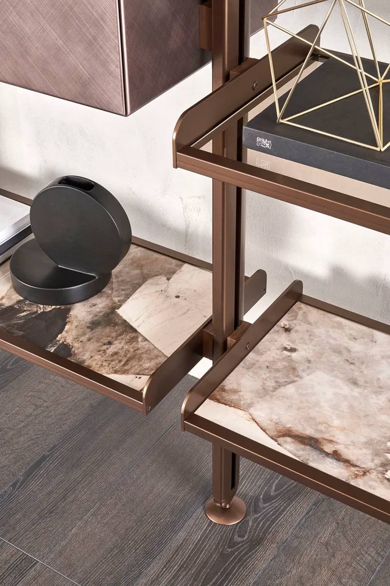 Libreria moderna componibile Riflessi Progetto Techwall 8