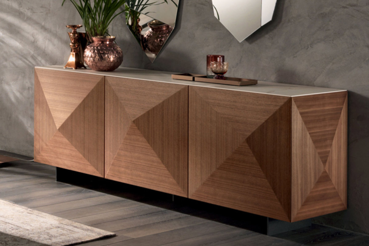 Madia moderna Riflessi Cubric Wood 2