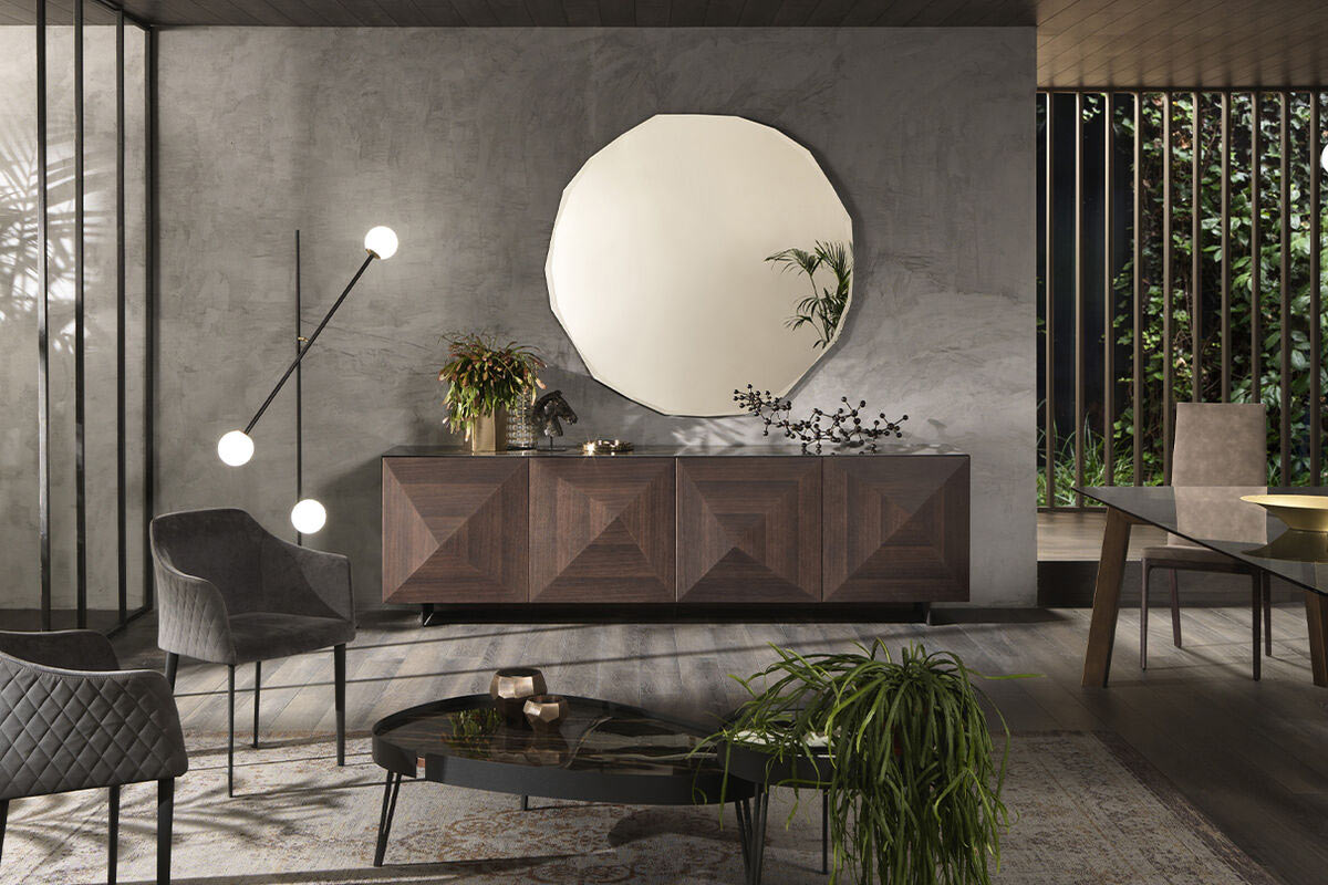 Madia moderna Riflessi Cubric Wood