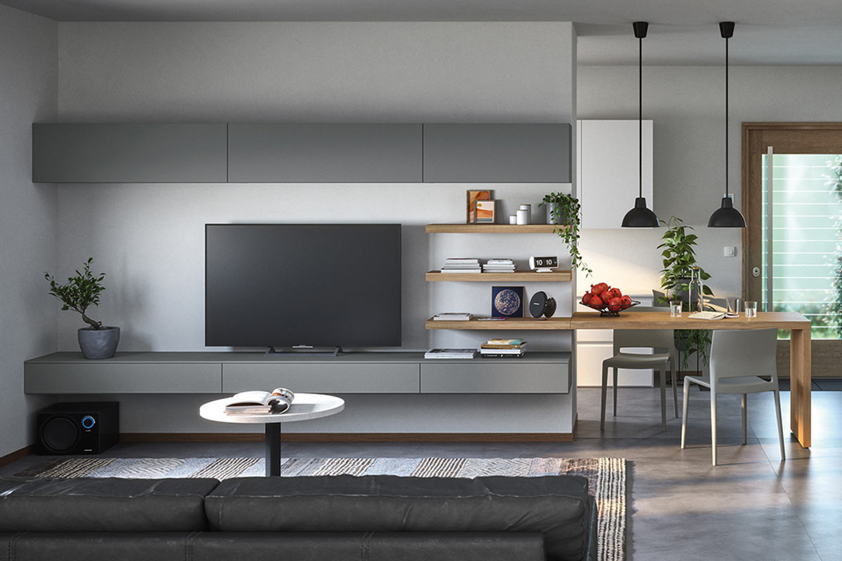 Soggiorno moderno componibile Easy Lops Home Spaces 1 1