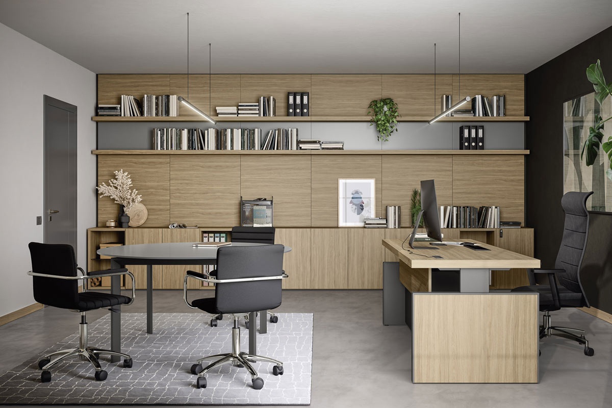 Sistema da ufficio componibile Easy Lops Space Office progetto 4 1