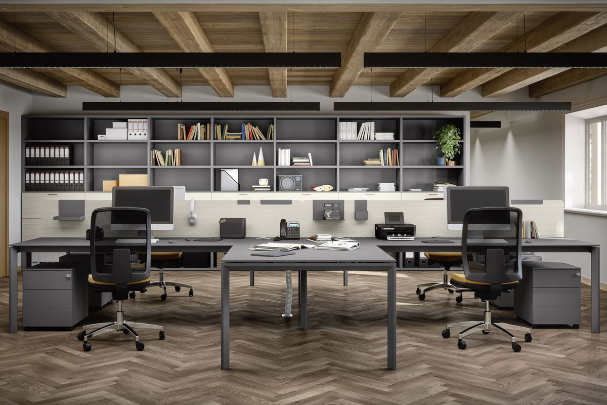 Sistema da ufficio componibile&nbsp;Easy Lops&nbsp;Space Office progetto 8 1