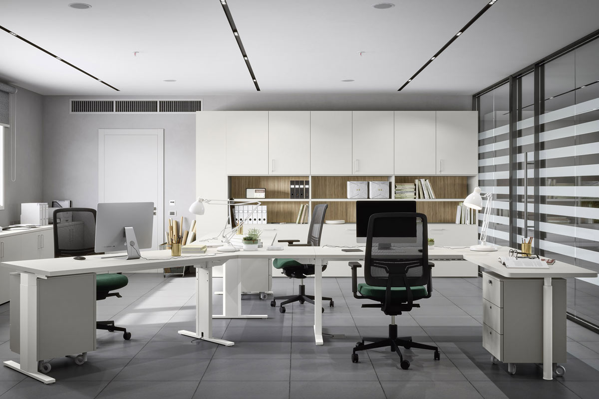 Sistema da ufficio componibile Easy Lops Space Office progetto 9 1