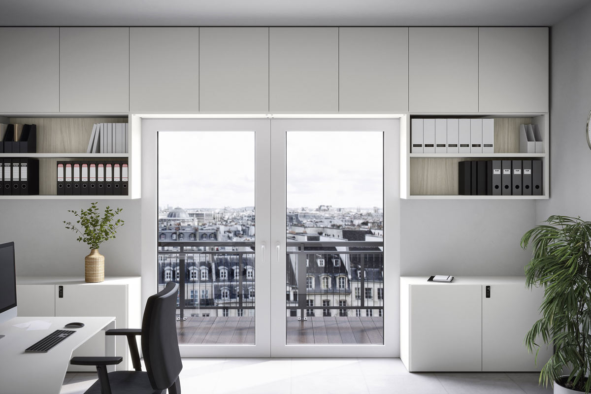 Sistema da ufficio componibile Easy Lops Space Office progetto 12 3