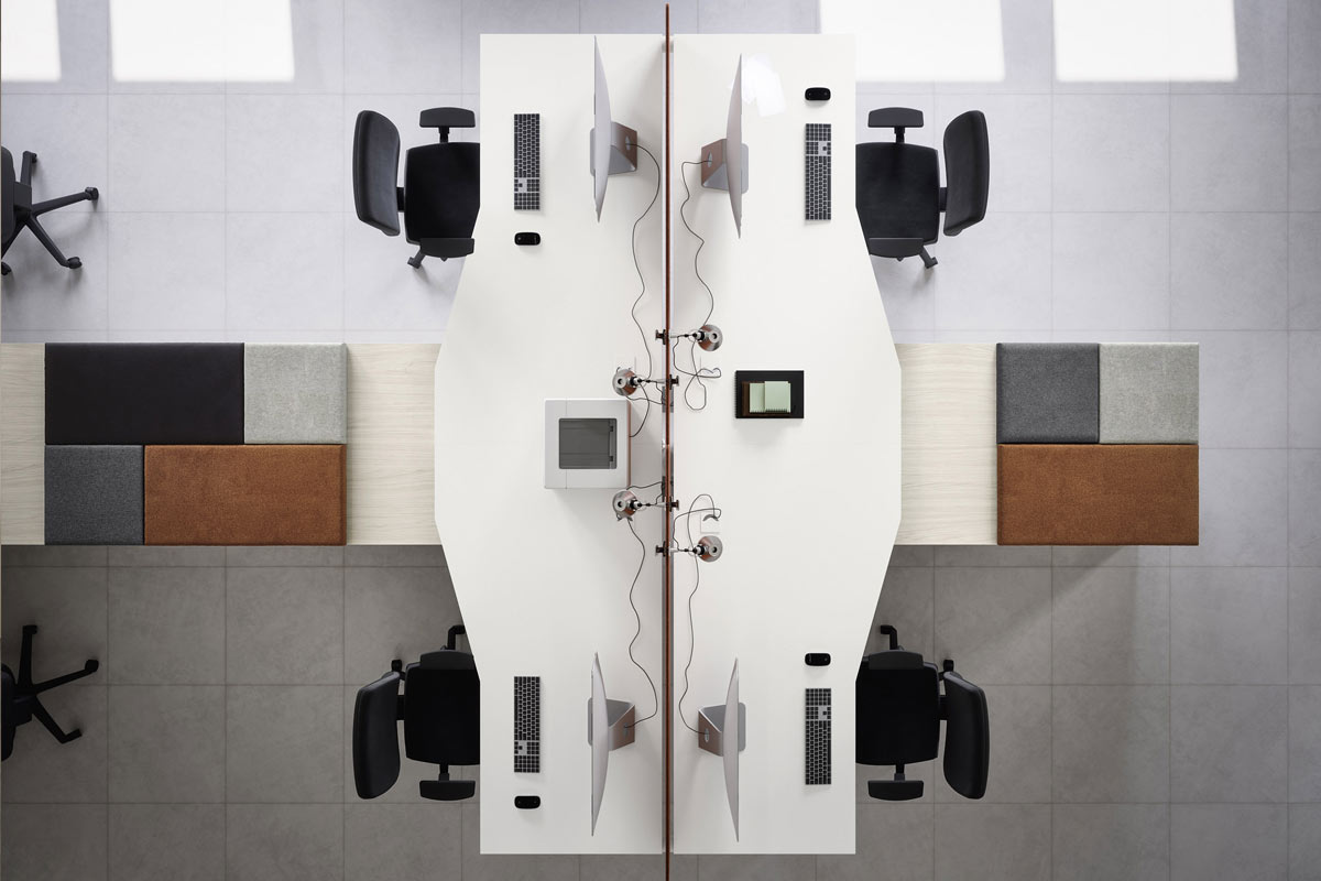 Sistema da ufficio componibile Easy Lops Space Office progetto 12 4