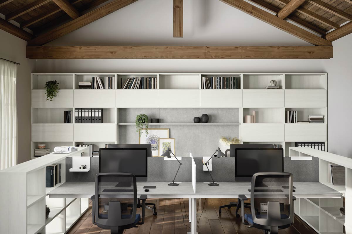 Sistema da ufficio componibile&nbsp;Easy Lops&nbsp;Space Office progetto 14 2