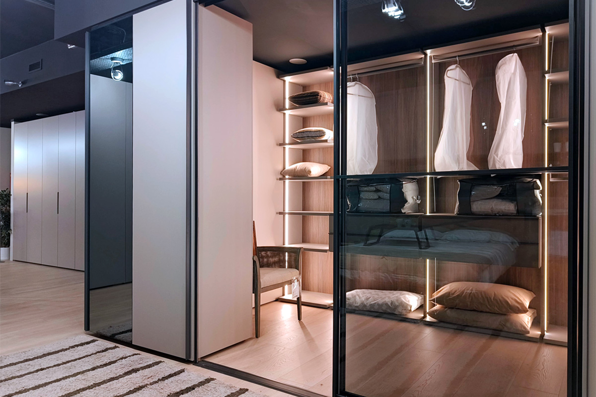 cabina armadio Novamobili showroom Lops Cinisello Balsamo Monza Brianza Lissone