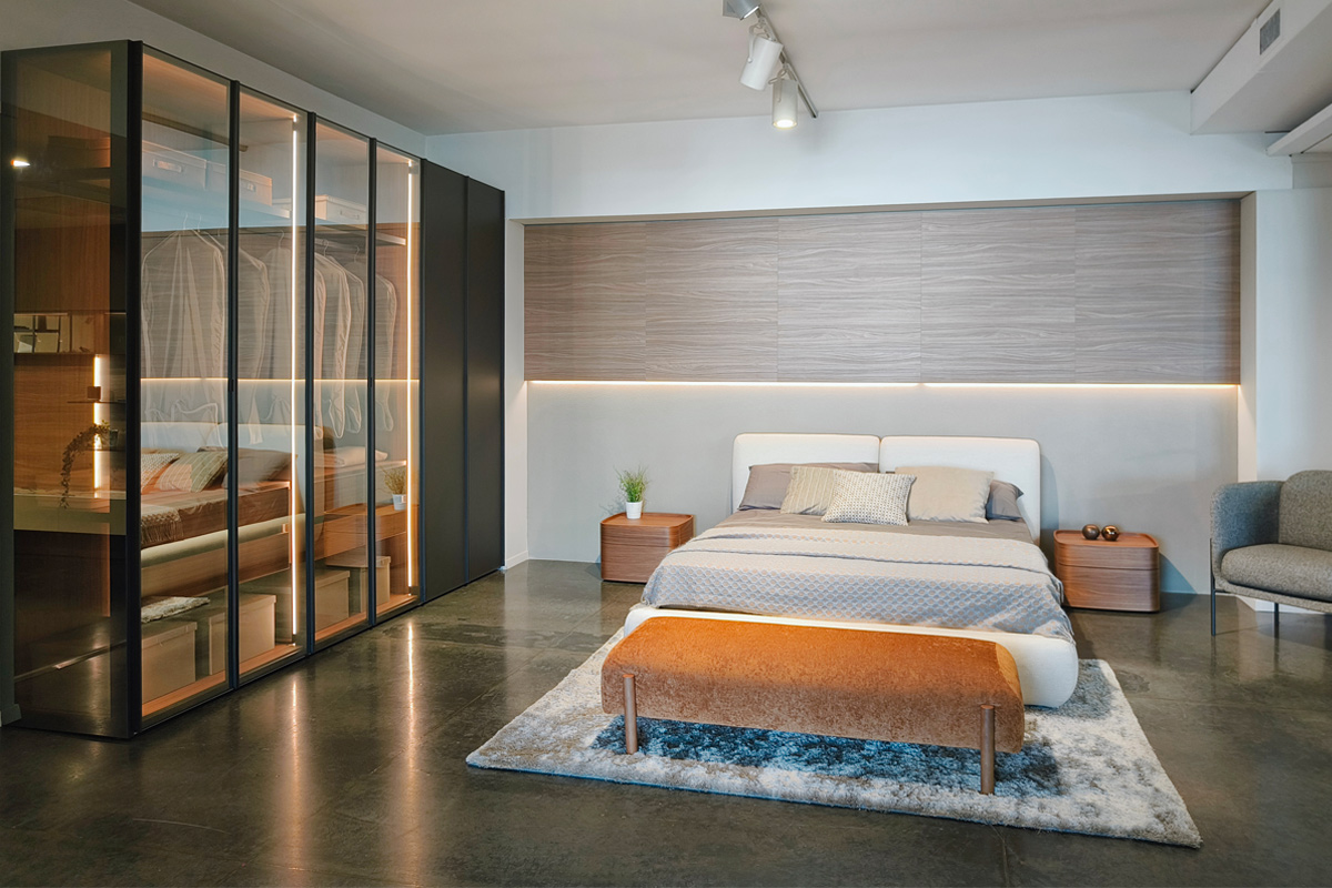 camera da letto Novamobili showroom Lops Trezzano sul Naviglio Milano