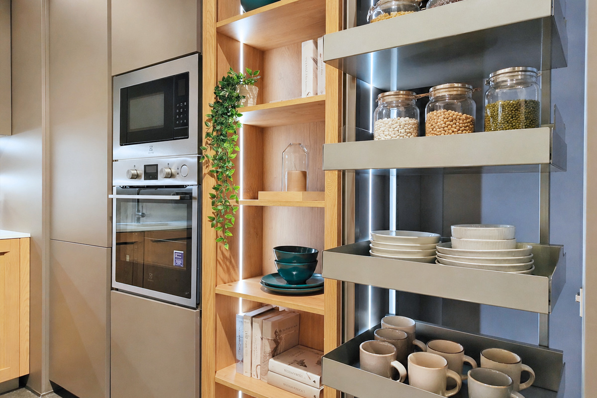 cucina Palio Stosa negozio Lops Trezzano Milano Monza Brianza - dettaglio dispensa estraibile