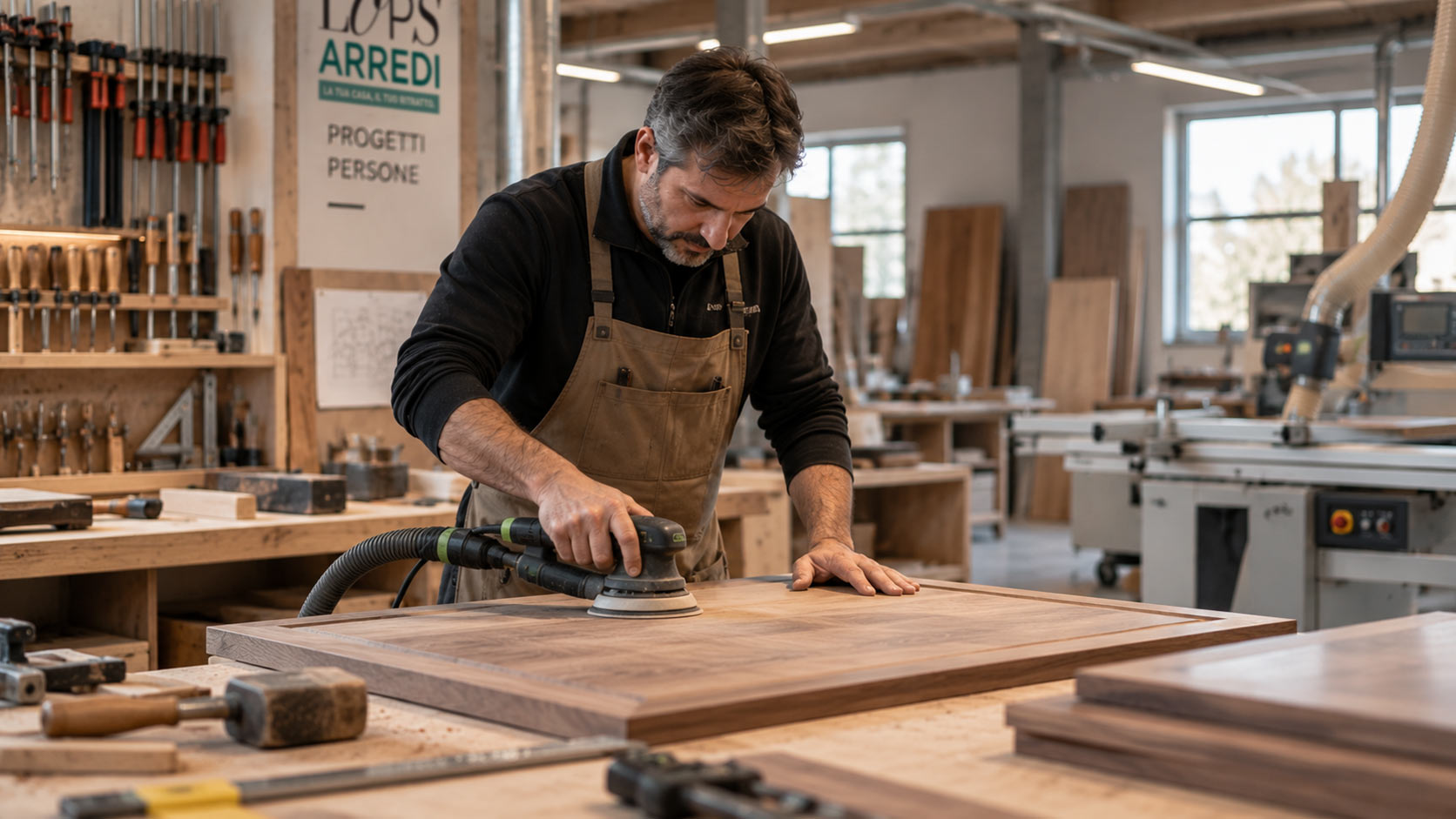 Produzione mobili arredi legno su misura Milano Monza Brianza Lops